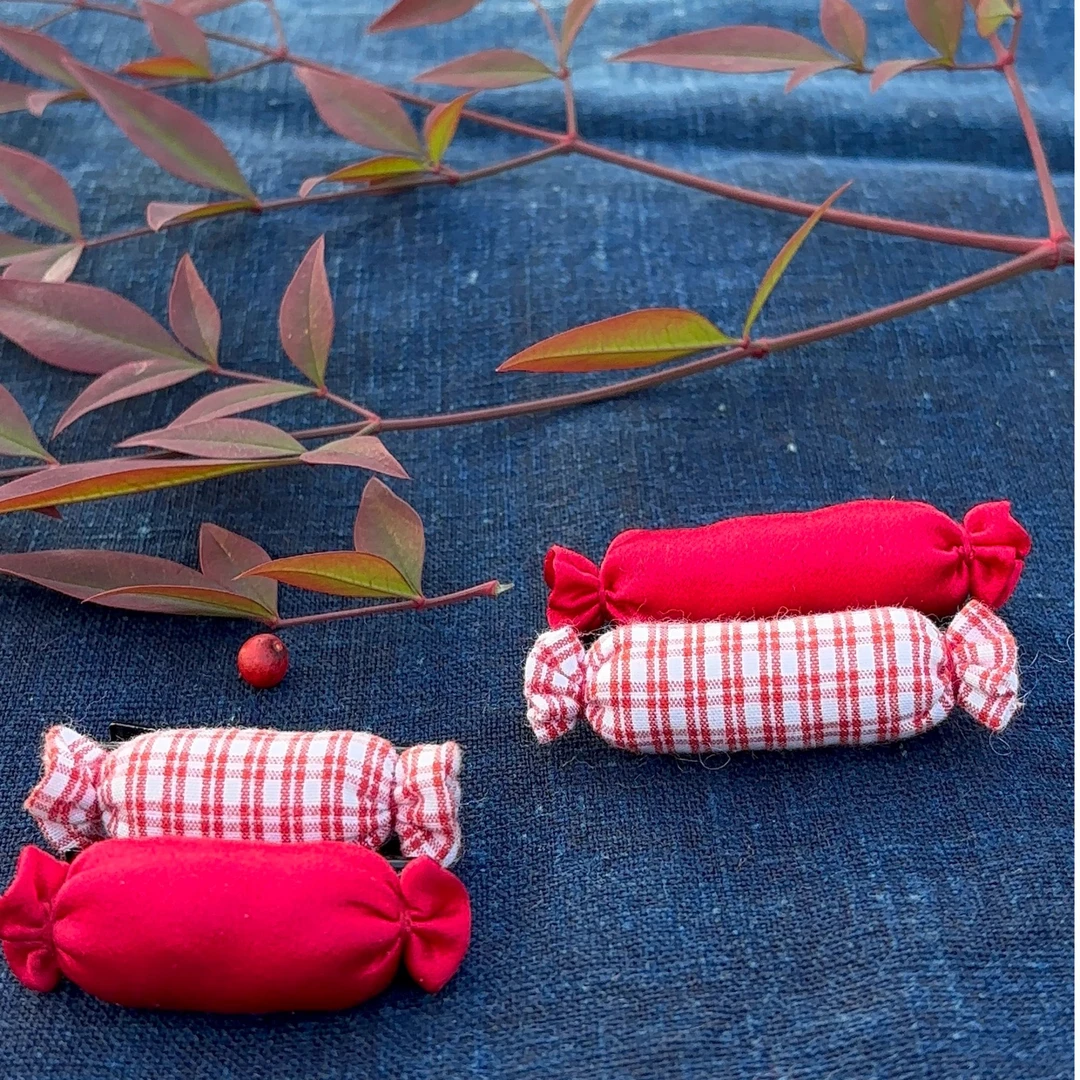 糖果柿漆柿子小鱼刺子绣胸针领针