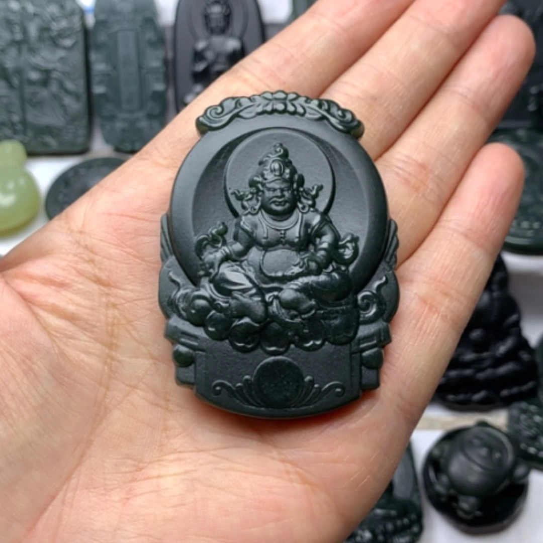 【闪购商品】颈饰未镶嵌和田玉双面雕刻