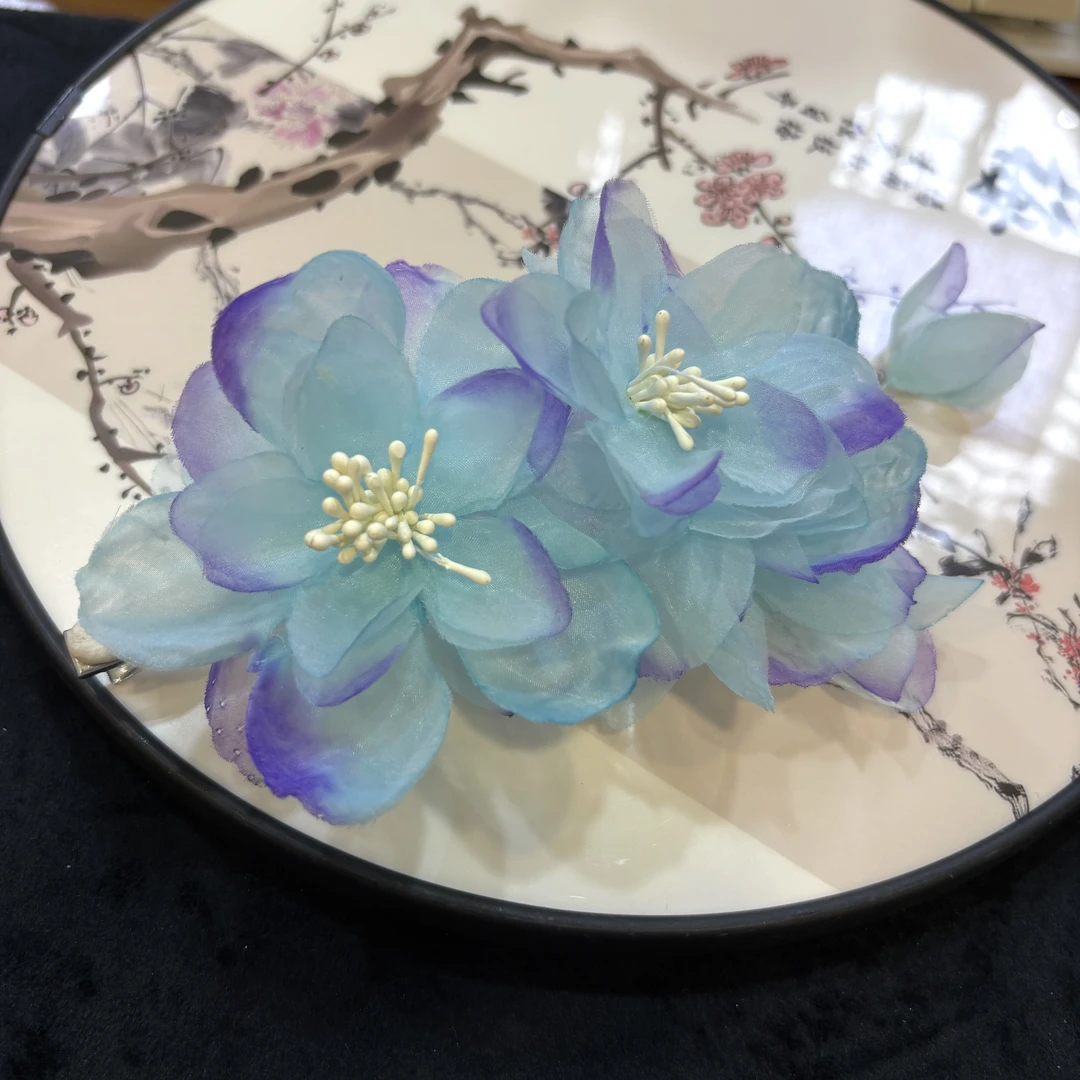 云鬓花古风饰品古装发饰烫花发饰发夹 月清风 仙气汉服头饰B109