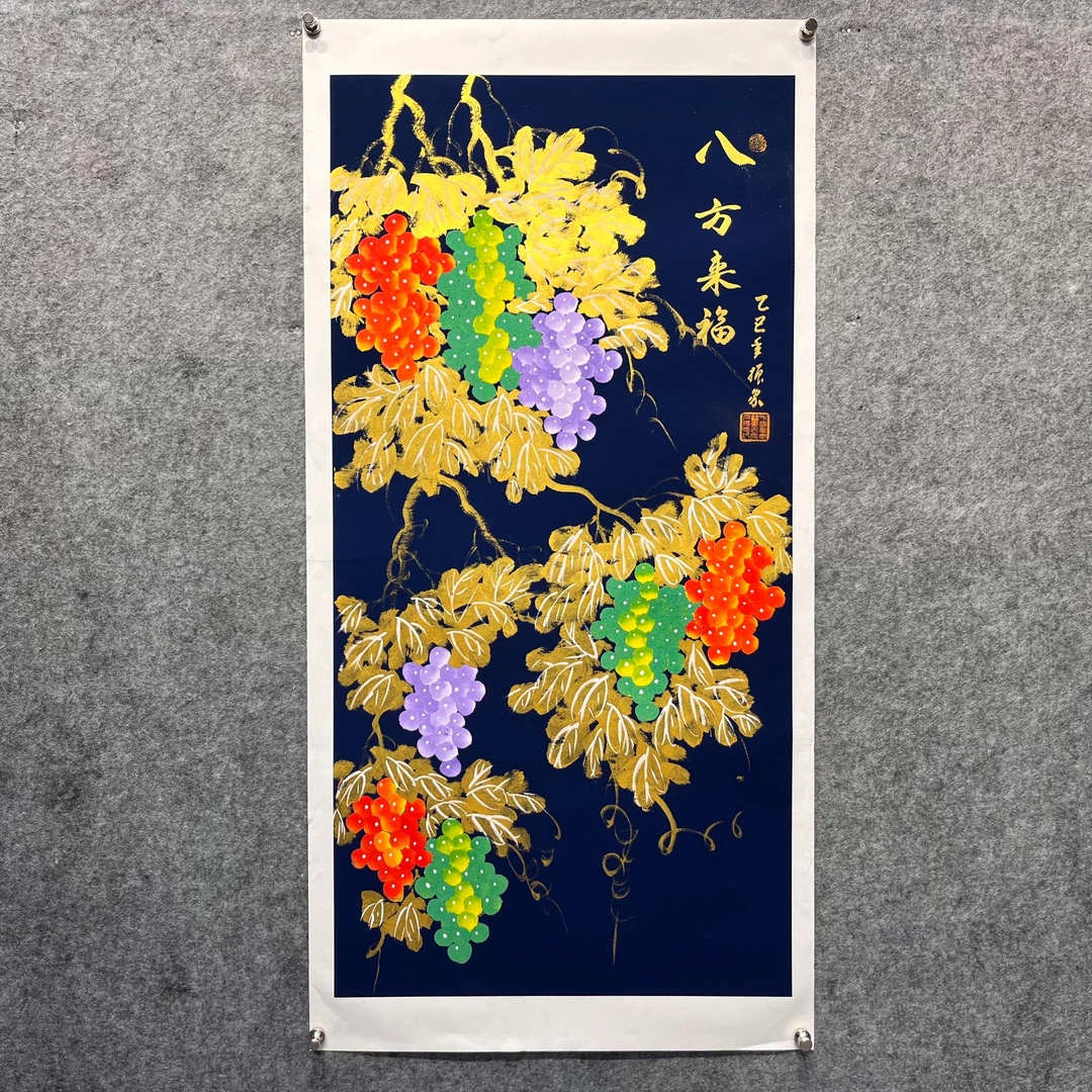 齐老【八方来福】75*150cm送礼盒送礼作品