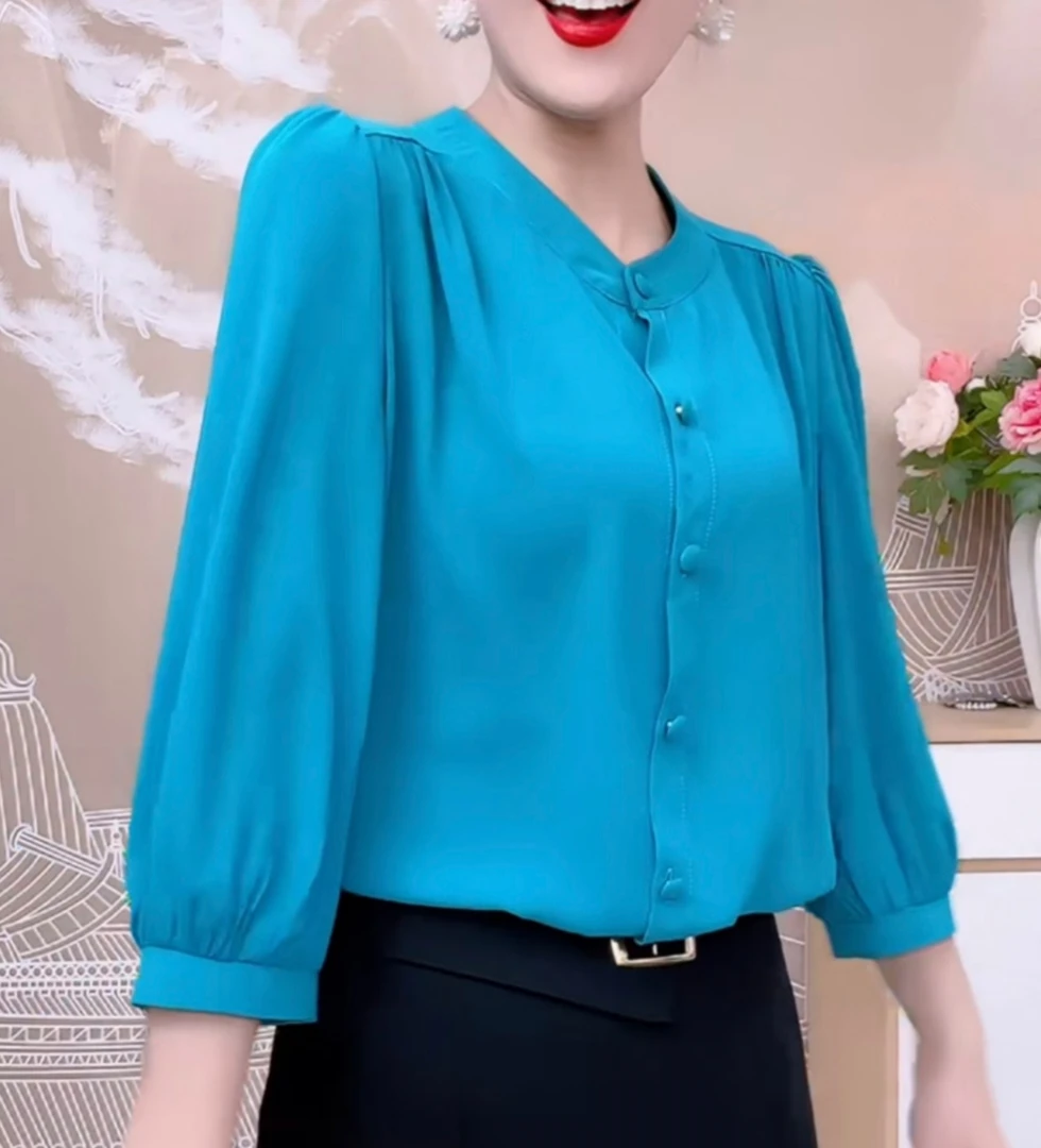 2503高凌纱休闲时尚宽松洋气打底衫