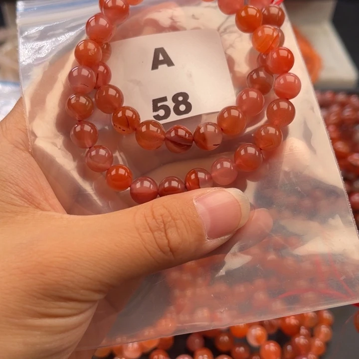 南红玛瑙未镶嵌多样性发货默认微瑕称重8mm2条