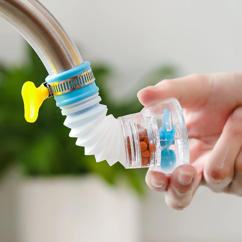 水龙头过滤器厨房节水净水防溅头可伸缩带麦饭石水龙头花洒水龙头