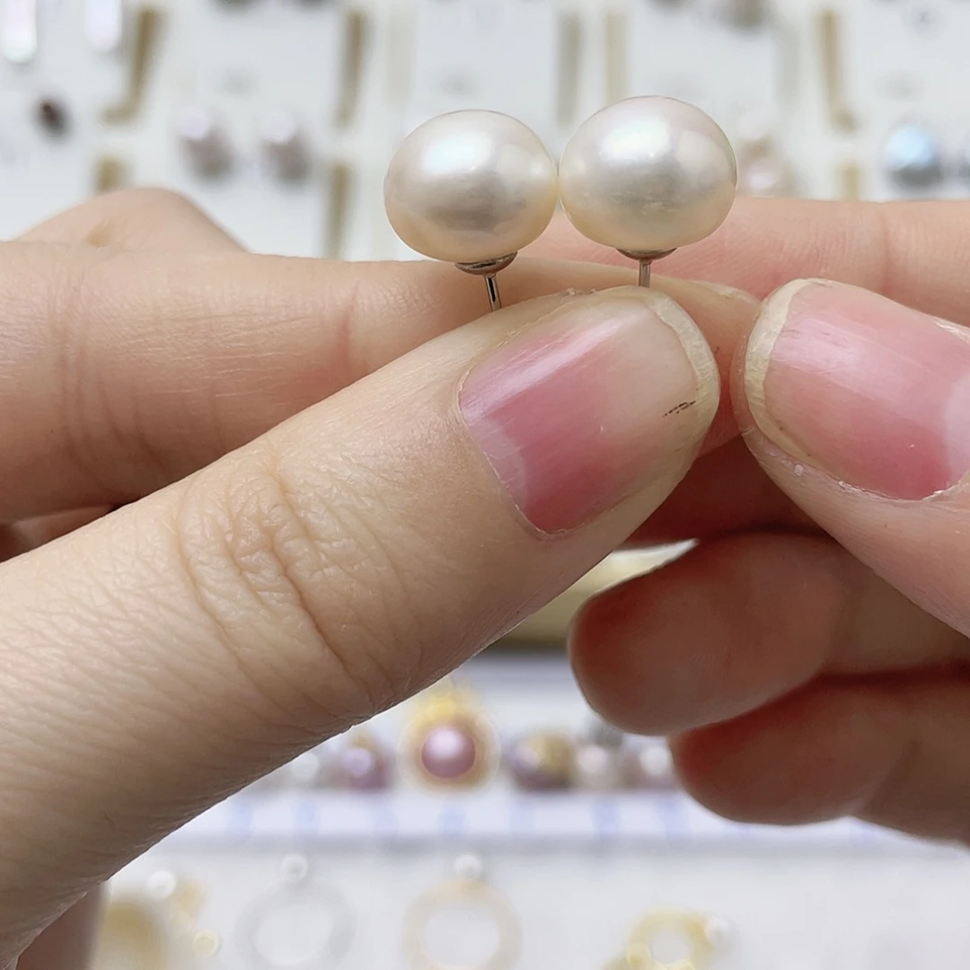 钟***礼耳饰淡水珍珠银S925镶嵌