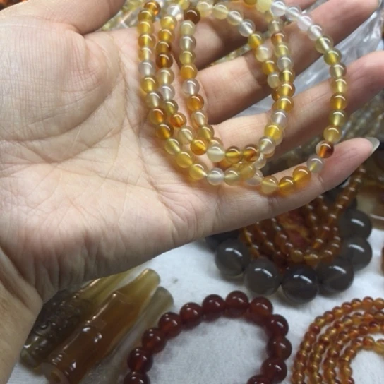 玛瑙/玉髓手链未镶嵌冰*