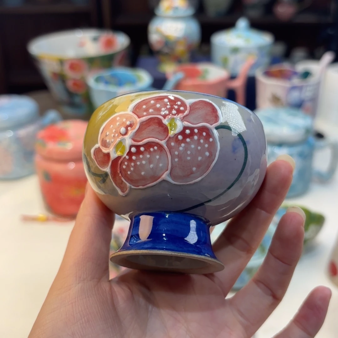 景德镇手绘高温釉下彩陶瓷茶具