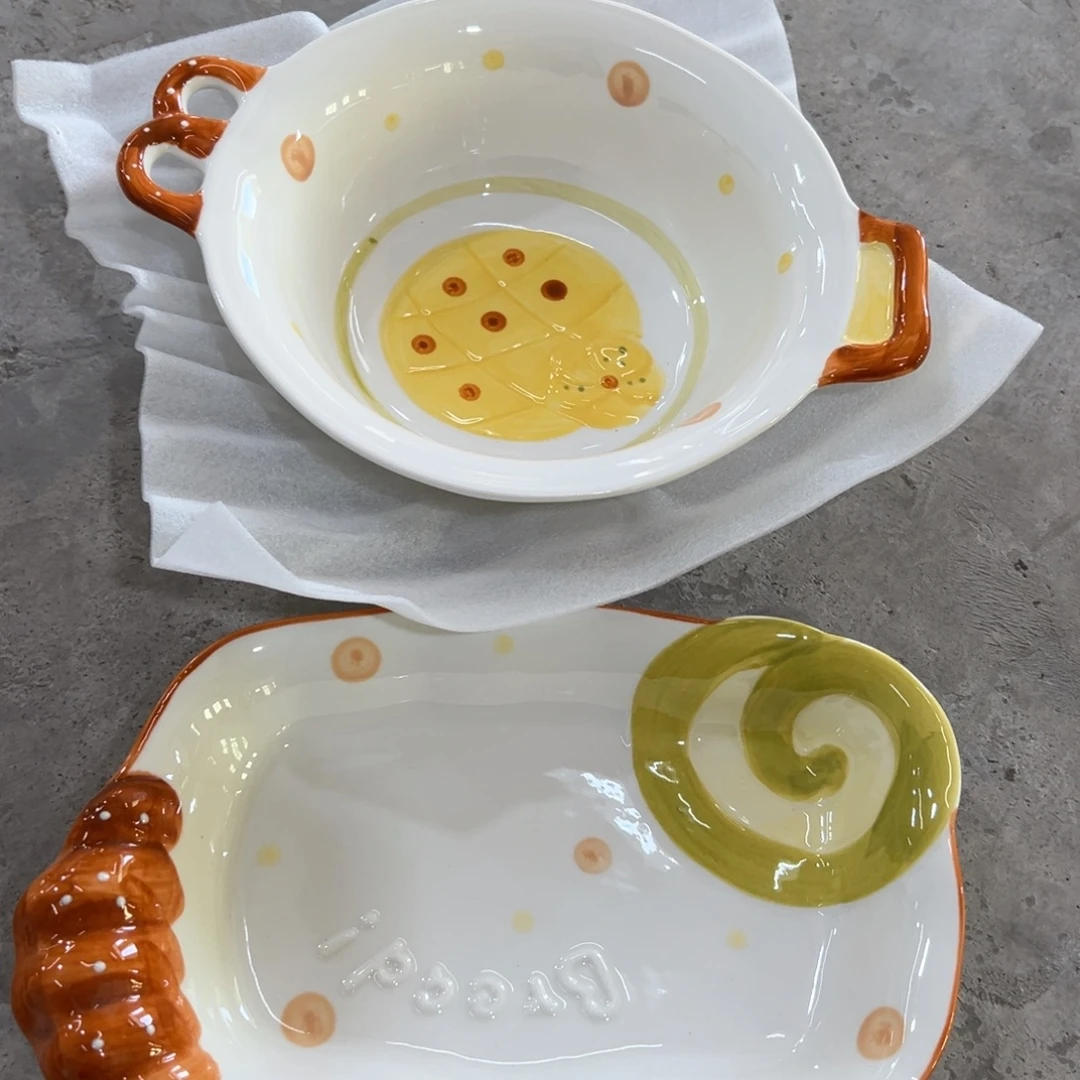 摆件陶高温陶瓷釉下彩微瑕！