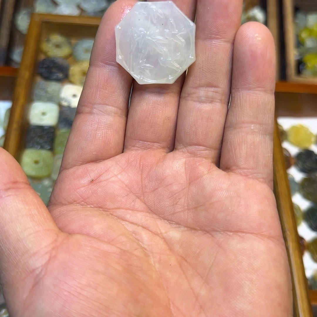 蛇纹石玉未镶嵌岫玉挂件吊坠diy