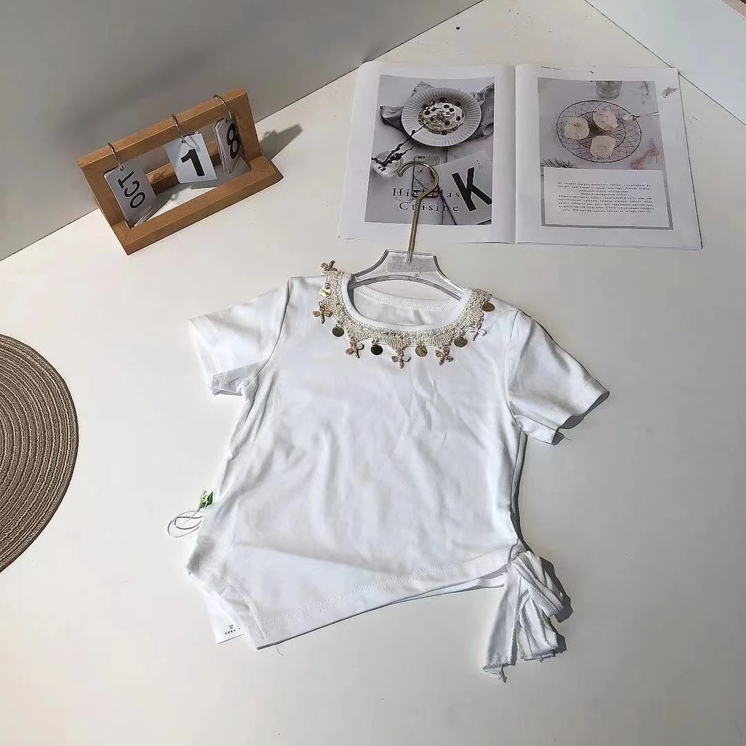 B044奇博儿童夏季辣妹短袖T恤贝壳蜻蜓