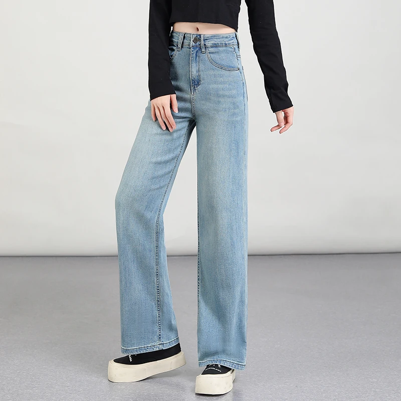 正品2025春秋新款时尚潮流牛仔裤窄版直筒裤子高级感爆款流行长裤