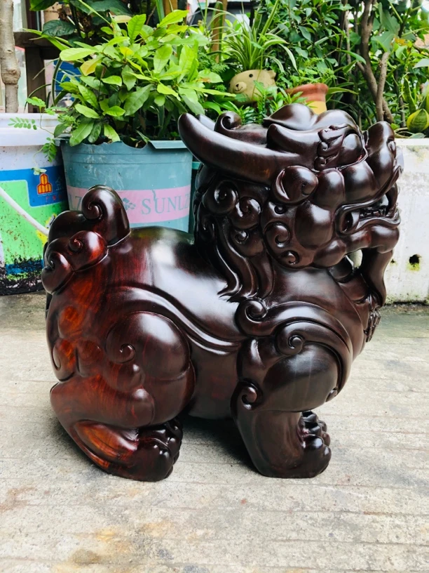 老挝大红酸枝交趾黄檀山水摆件