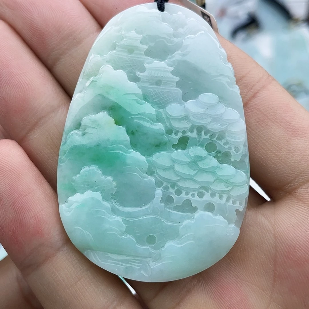 颈饰未镶嵌翡翠爱***门翡翠