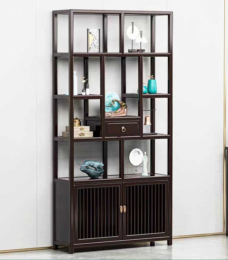 防潮整装式榫卯卯榫榫卯结构茶几禅意布纹置物架客厅落地简约