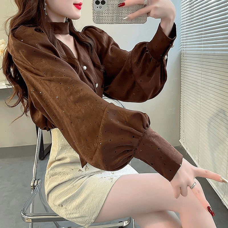 秋季网红时尚宽松长款洋气百搭设计感小众秋冬ins风韩版复古气质