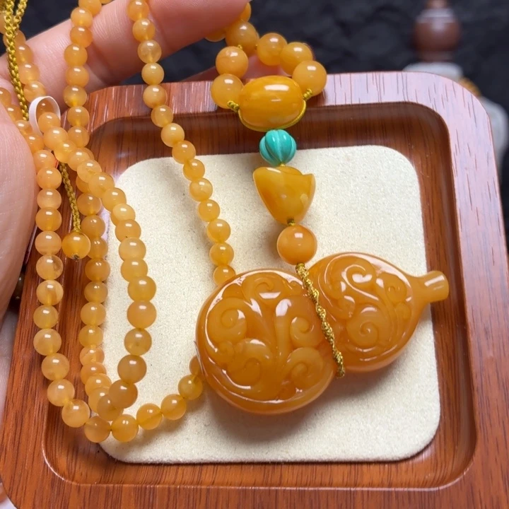 蜜蜡未镶嵌颈饰项链