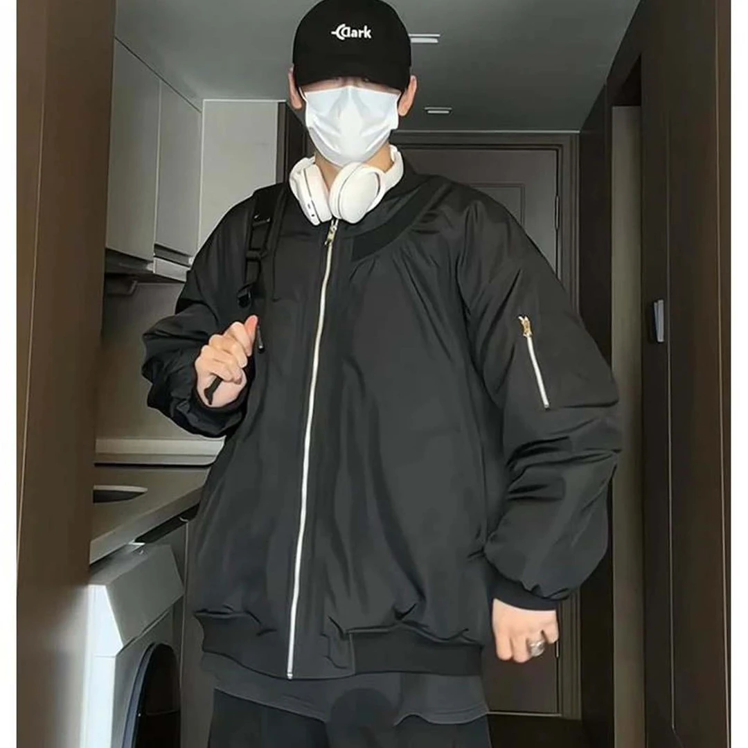 美式复古飞行夹克男秋冬季穿搭短款潮流外套男潮高级感情侣夹克