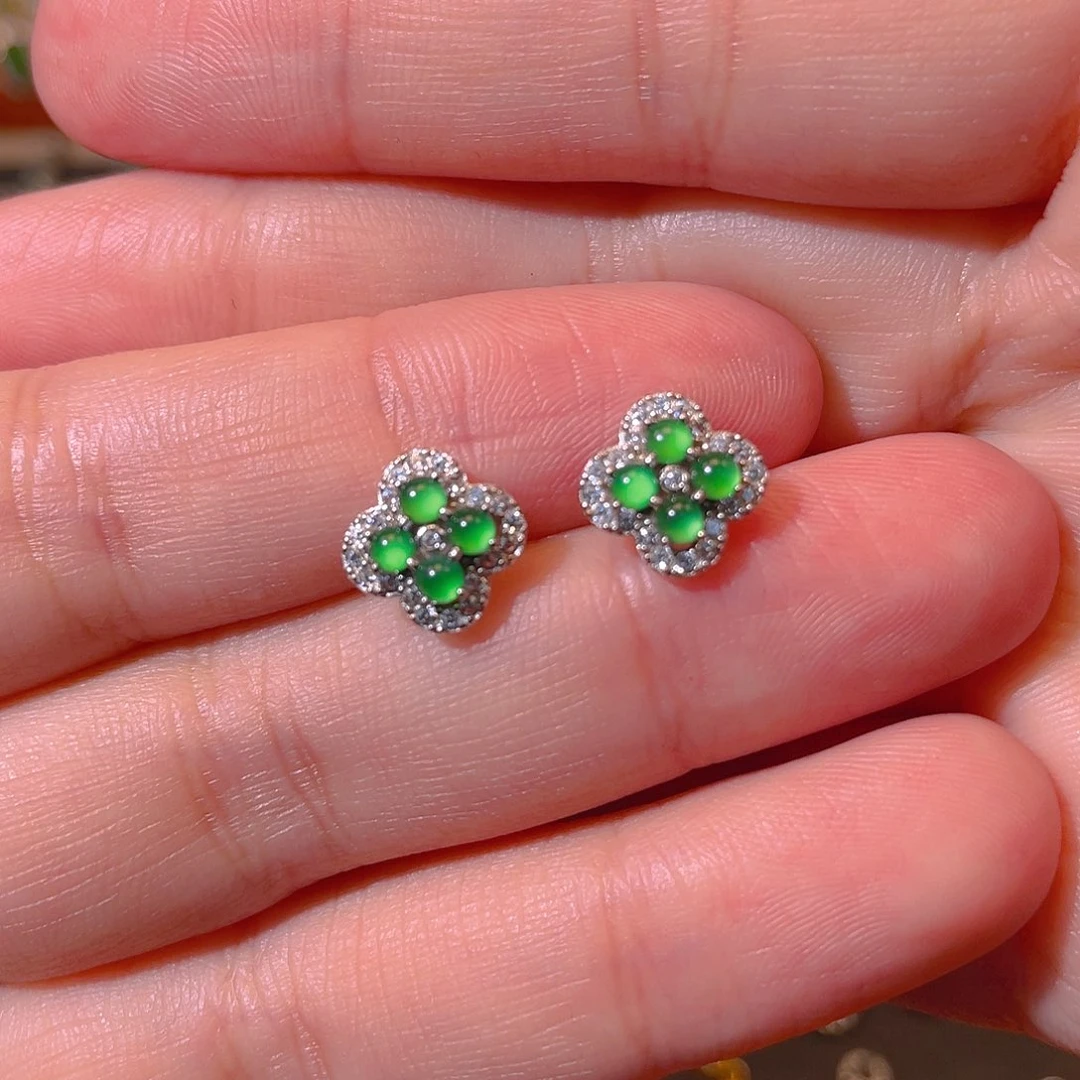 翡翠银S925镶嵌吊坠(不含链)