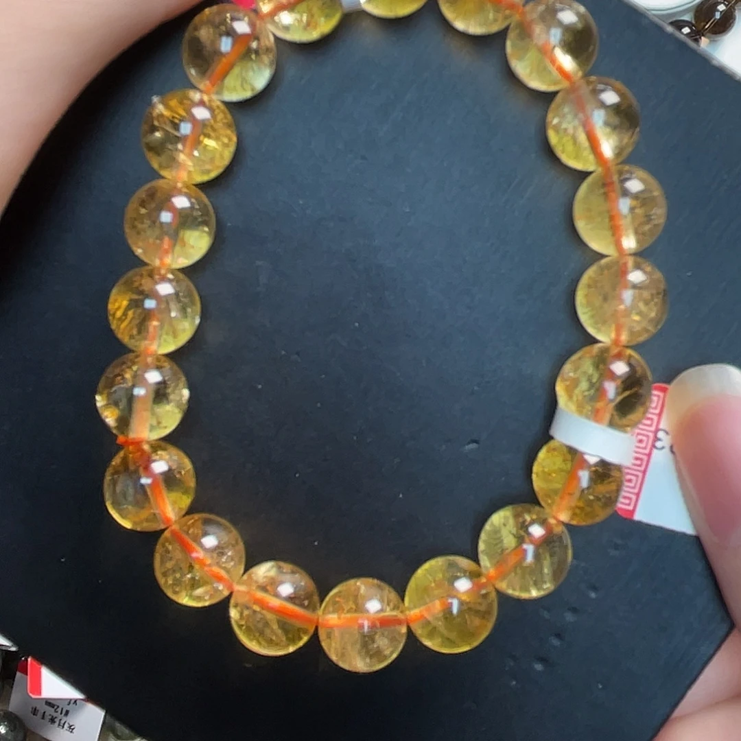 手串未镶嵌水晶黄水晶手串hs1128 229号