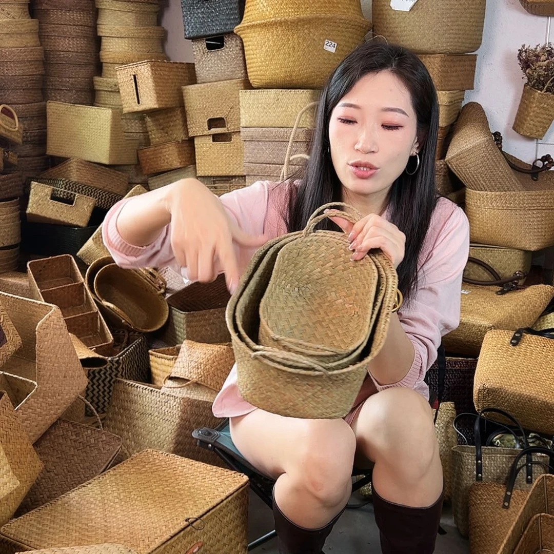 编织带草编包/草编收纳盒微瑕疵