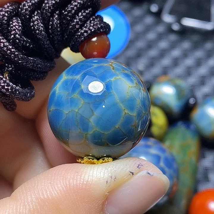 深***蓝玛瑙/玉髓未镶嵌颈饰