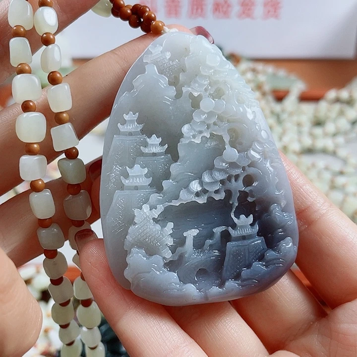 和田玉未镶嵌挂件