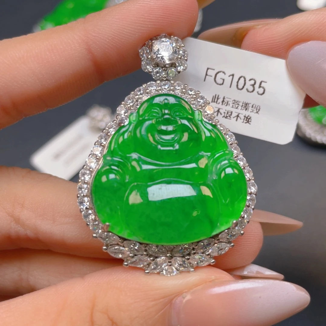 【闪购商品】颈饰银S925镶嵌翡翠翡翠