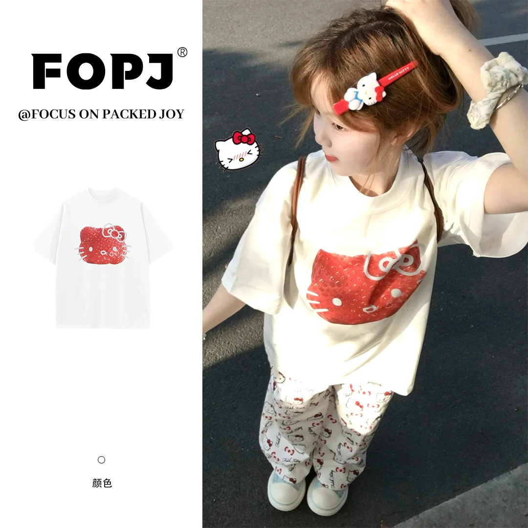 FOPJ夏季新款韩版潮牌短袖t恤女时尚休闲宽松慵懒风百搭半袖上衣