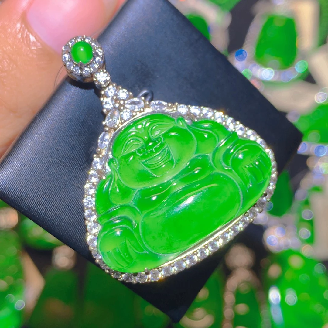 翡翠银S925镶嵌颈饰