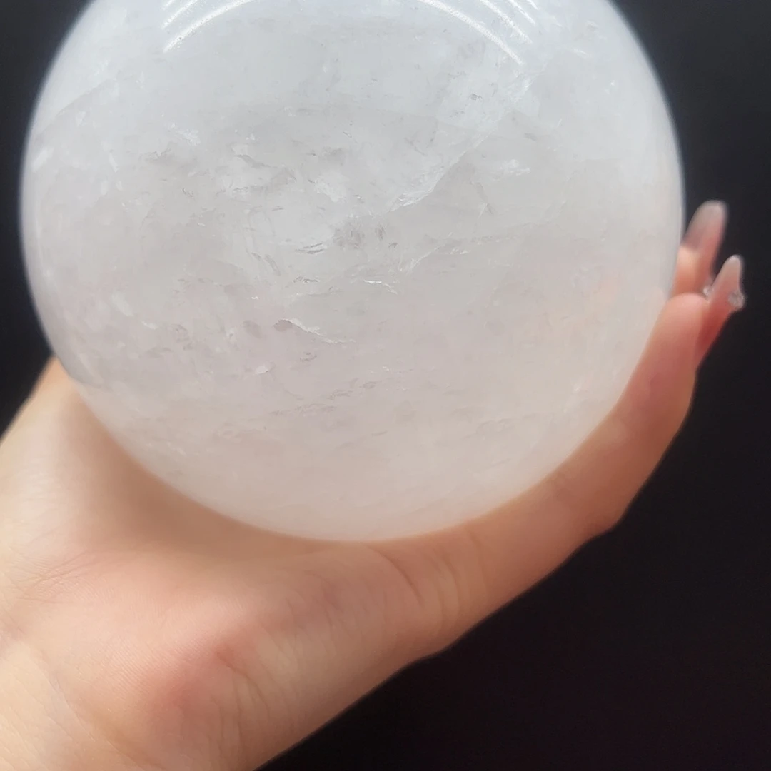 水晶珠宝半成品未镶嵌岁**浅天然水晶球卡10.1