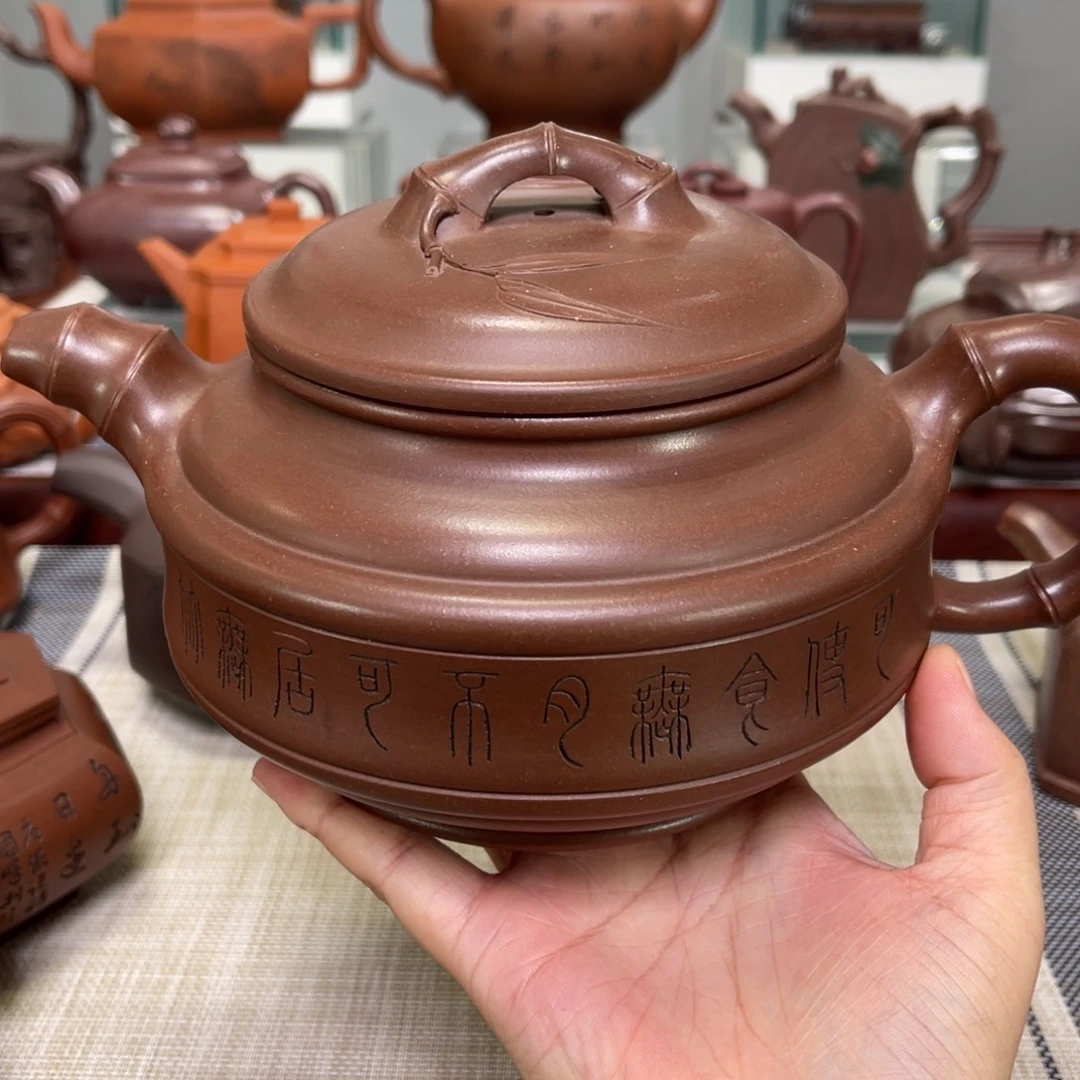 端***根茶壶紫砂大品放漏