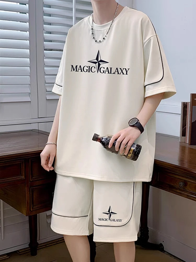 【绵阳兴达衣世界】C82553夏季休闲时尚男士运动简约套装