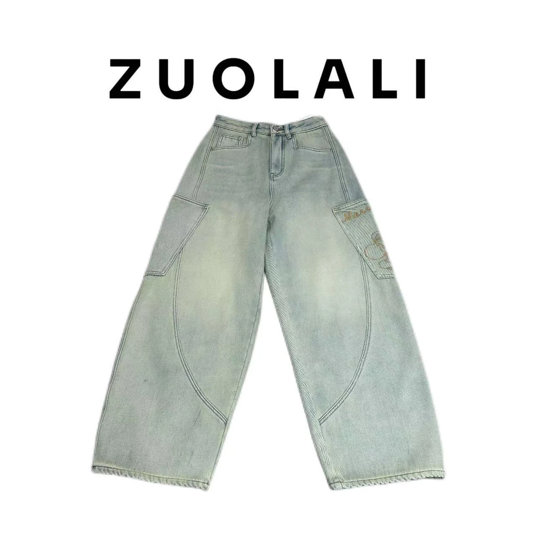 ZUOLALI/左拉励【圣诞口袋】冬季复古显瘦设计-高腰堆堆裤