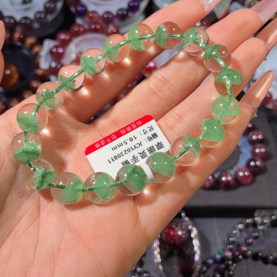 手链水晶未镶嵌辣绿色翠幽灵