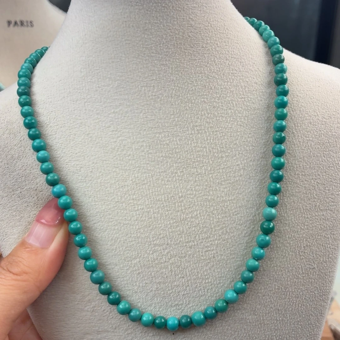 绿松石18K金镶嵌颈饰