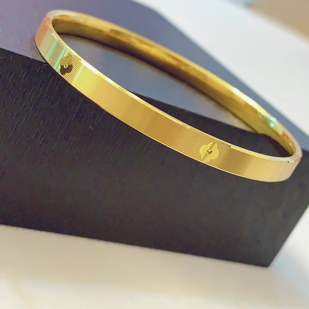 【水贝黄金】足 金999草草手镯【厚壁】A100