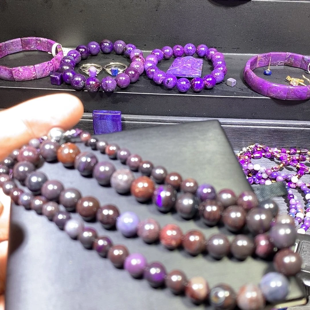 苏纪石（舒俱来）未镶嵌南非舒俱来圆珠塔链