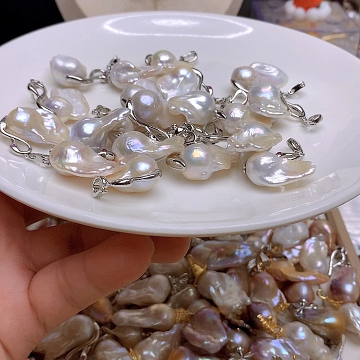 淡水珍珠银S925镶嵌颈饰22