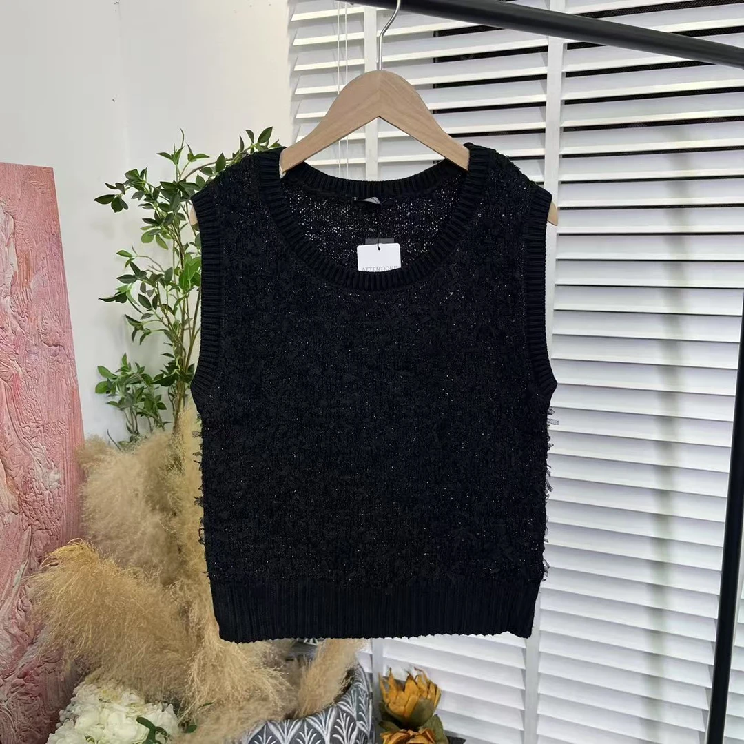 日系时尚品「弹力休闲圆领」套头背心女E5136