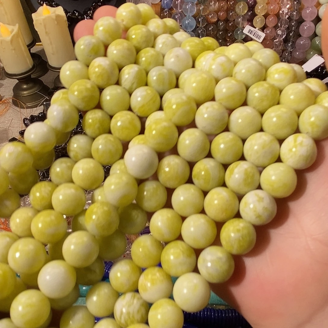 玛瑙/玉髓散珠菜花玉卡12