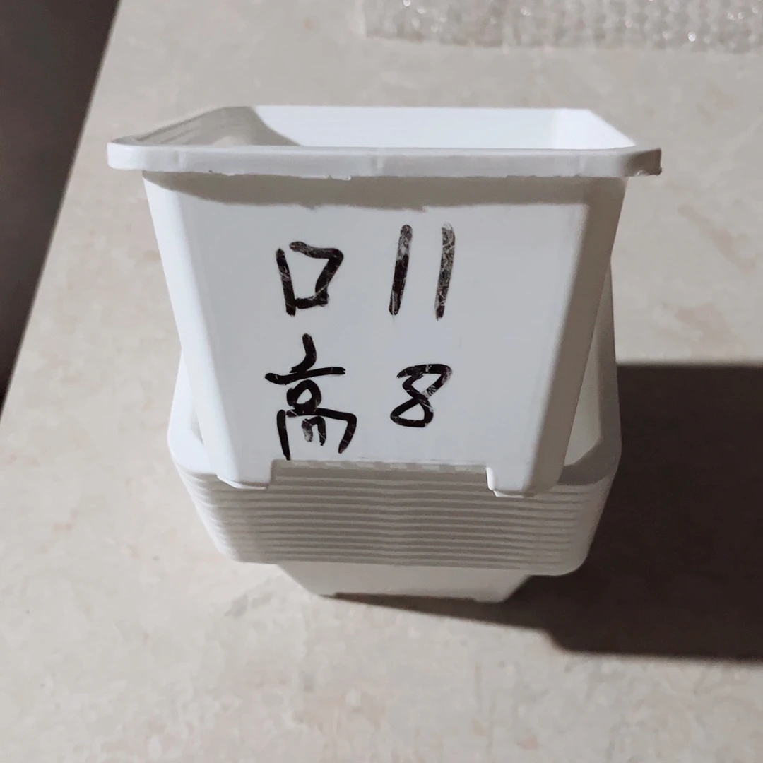 塑料福利款11方白色盆30个无托
