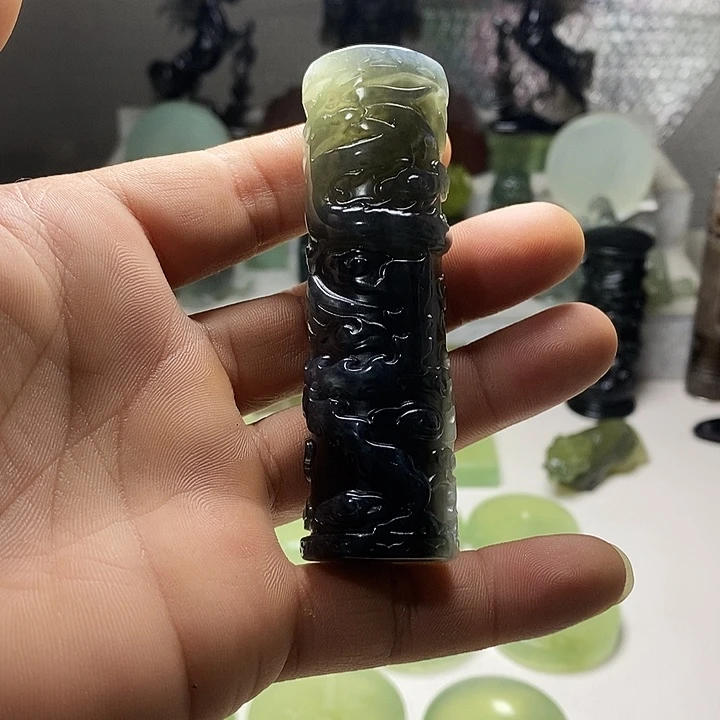 岫玉手把件未镶嵌