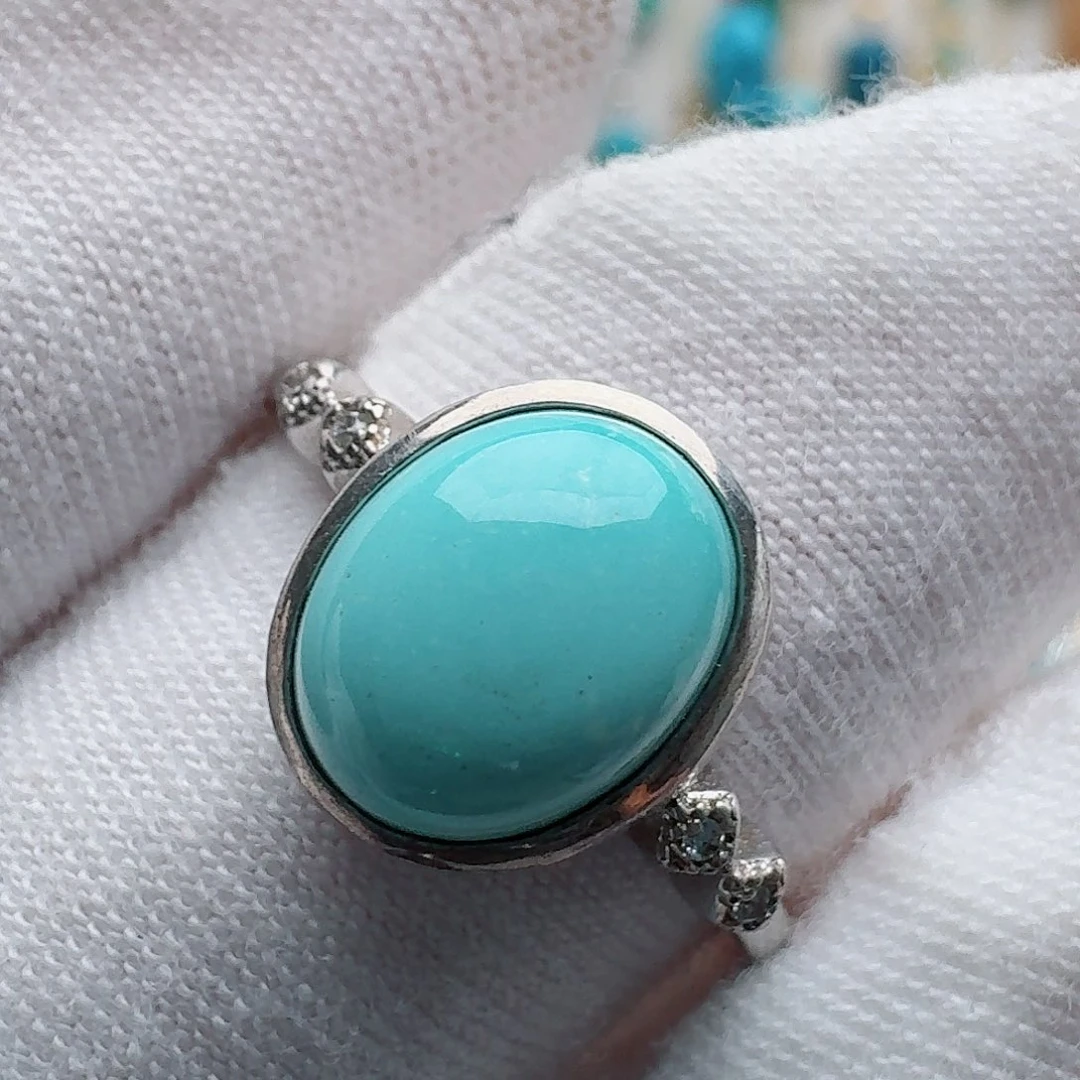 绿松石银S925镶嵌配饰