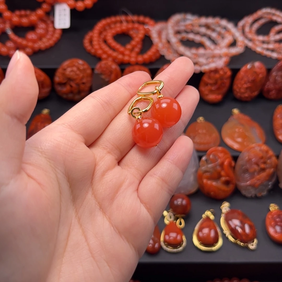 南红玛瑙南红银S925镶嵌