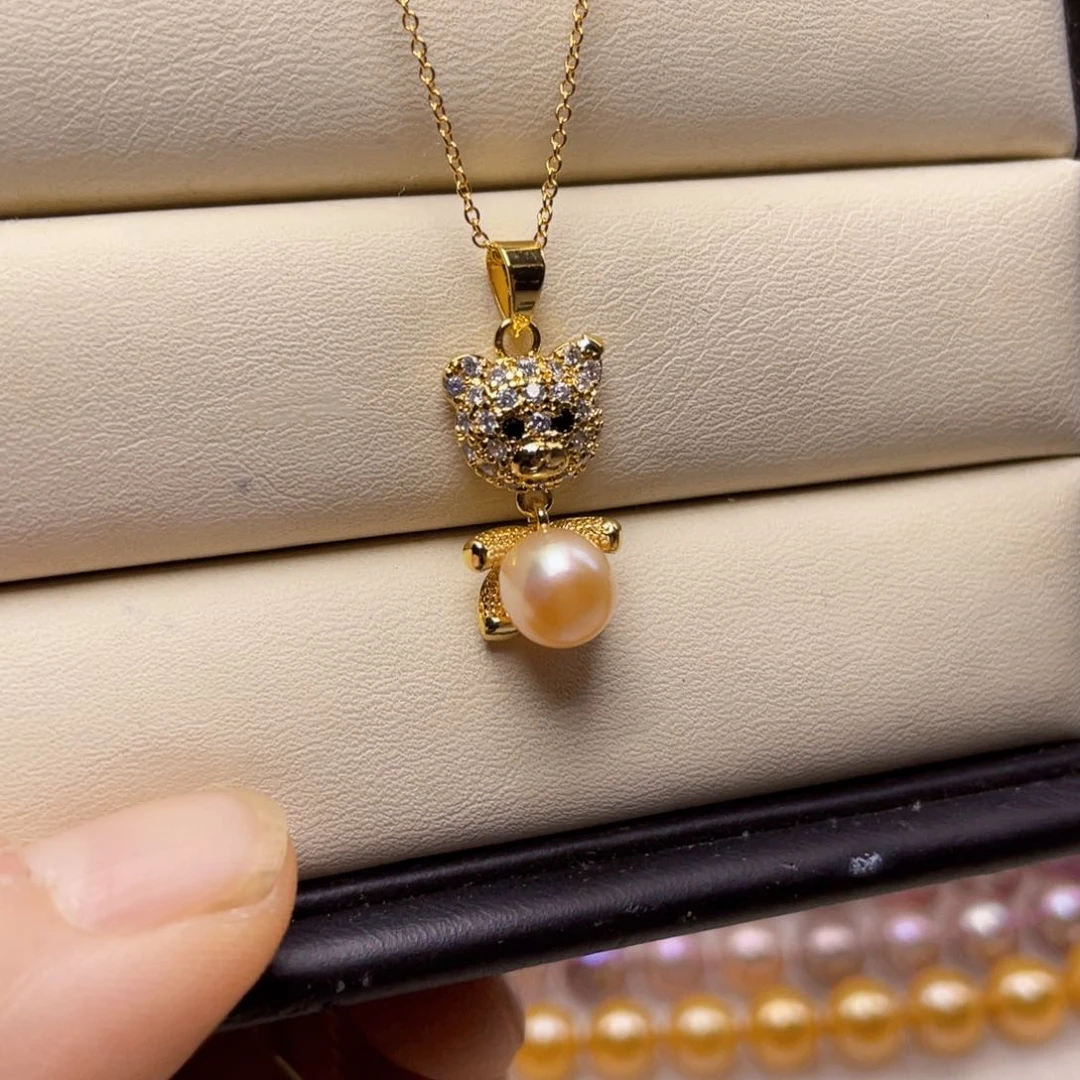 银S925镶嵌淡水珍珠珍珠首饰