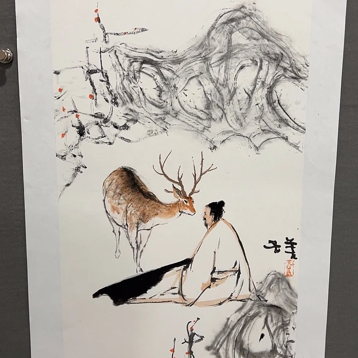 国画许若文老师人物画作品