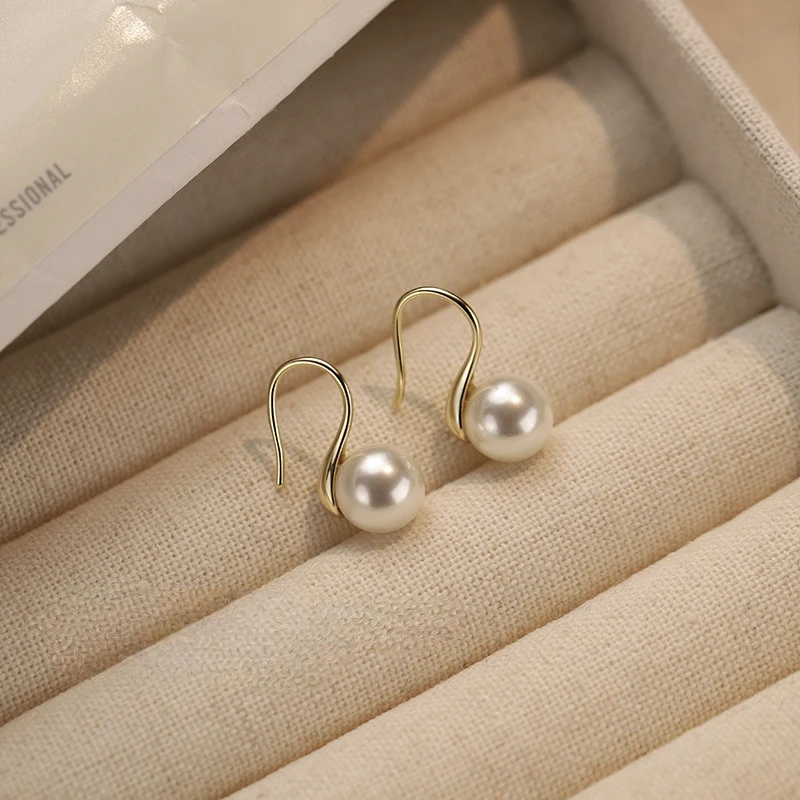 铜合金玻璃耳饰 轻奢时尚高级感法式百搭气质手工耳饰 A107