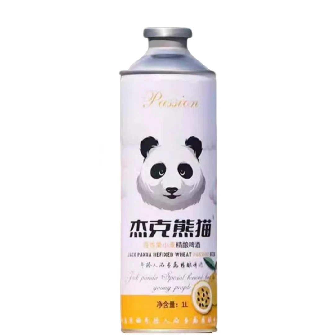 【杰克熊猫】精酿百香果味啤酒10.2°P罐装1000ml