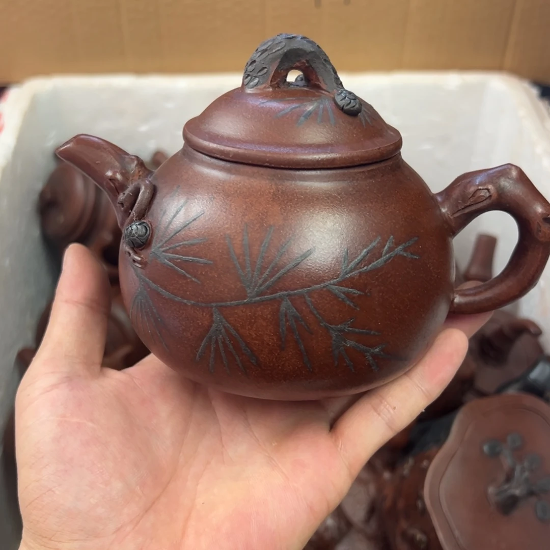 茶壶紫砂宜兴原矿紫砂壶400毫升容量