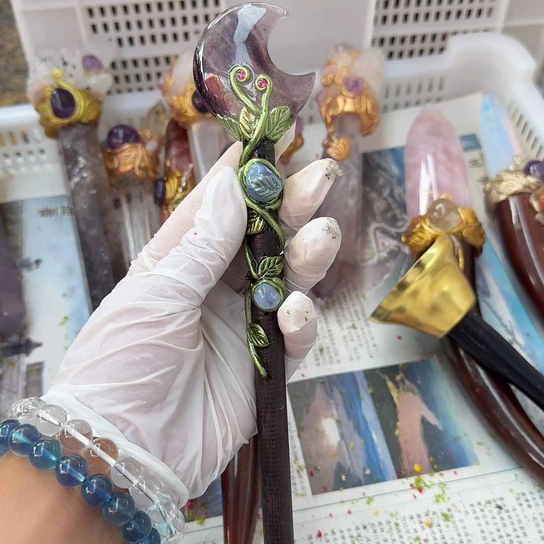水晶手链22K金镶嵌紫水晶