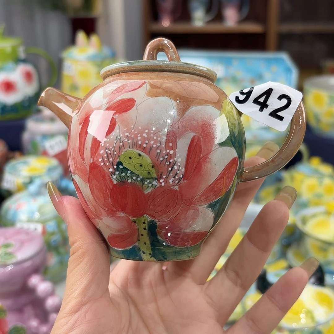 景德镇手绘高温釉下彩陶瓷茶具